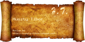 Huszty Tibor névjegykártya